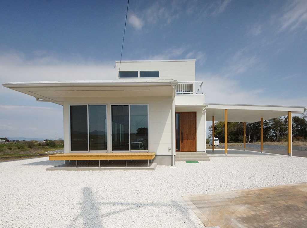 直線が美しい 深軒とガレージのデザイナーズハウス フォーユーホーム株式会社 大分県中津市 注文住宅販売 新築住宅販売 自由設計 直線が美しい 深軒とガレージのデザイナーズハウス フォーユーホーム株式会社 大分県中津市 注文住宅販売 新築住宅販売 自由設計